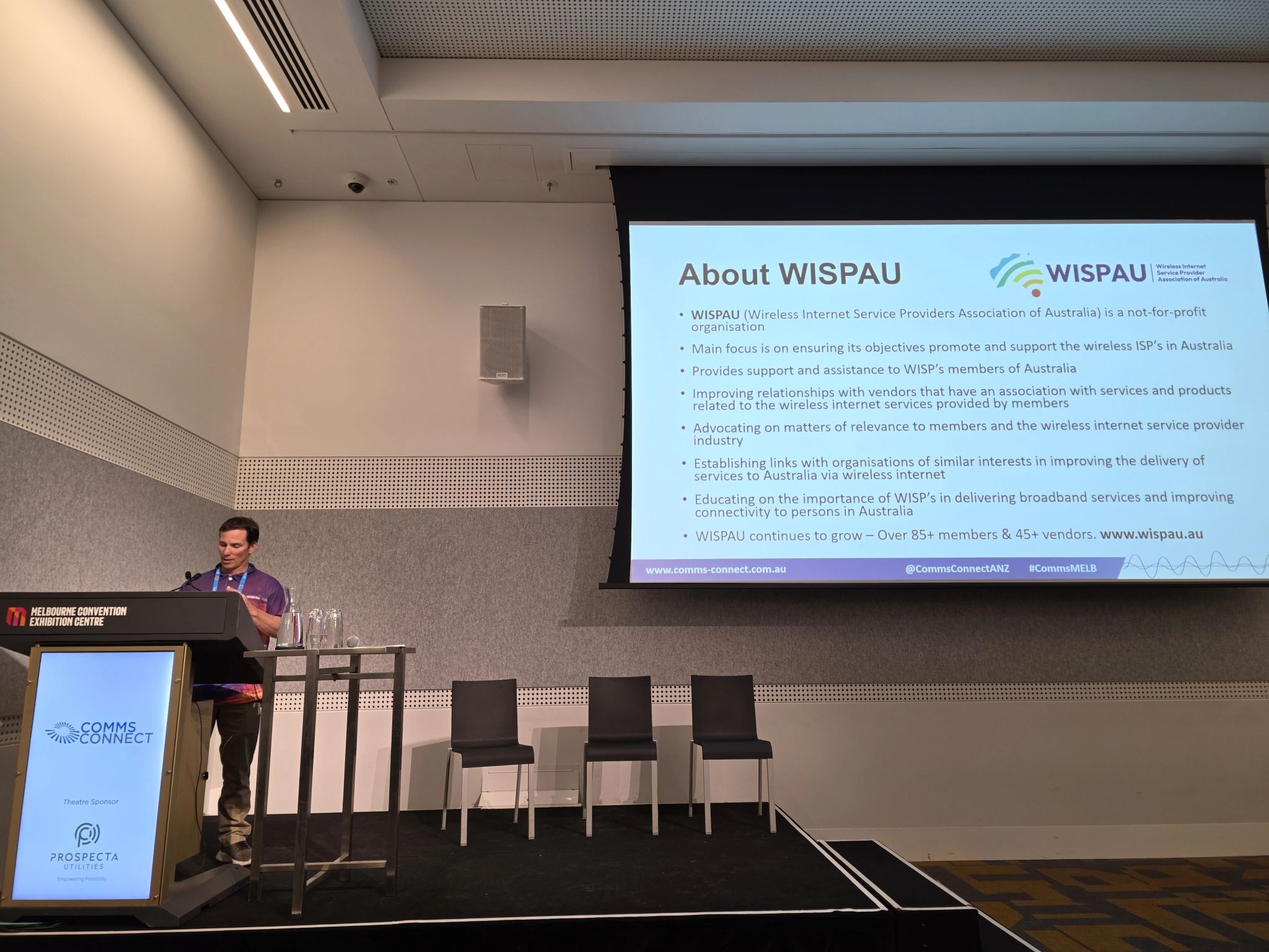 WISPAU presents at CommsConnect 2025